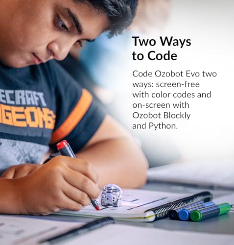 Ozobot Evo Coding Robot Kit | Ages 5-11 | STEM Coding for Kids & Teachers