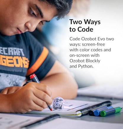 Ozobot Evo Coding Robot Kit | Ages 5-11 | STEM Coding for Kids & Teachers