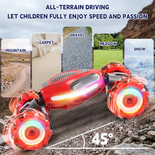 Remote Control Car - RC Drift Car Gesture Sensing Toy Boy Age 6-8-12 Gifts - color: Black