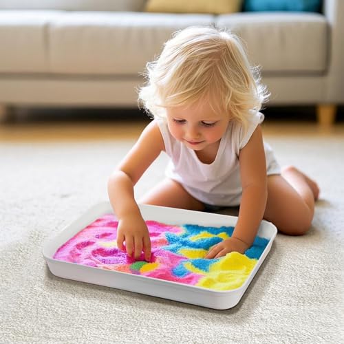 Lyellfe 15 Pack Plastic Art Trays, Deep Activity Sand Serving Trays