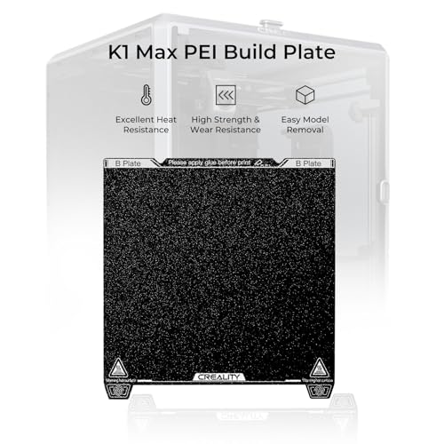 Creality K1 Max Build Plate Kit 315 * 310mm, 3D Printer Platform with Frosted PEI Surface and Soft Magnetic Sticker for K1 Max, Ender 3 Max Neo, Ender 3 S1 Plus 3D Printers - style: K1 Max PEI Plate
