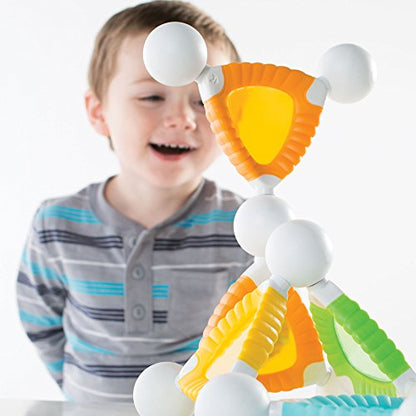 Guidecraft Grippies Windows - 16 Piece Set, Stem Soft Grip Magnetic Building Toy for Toddlers - style: Windows - 16 pc. set