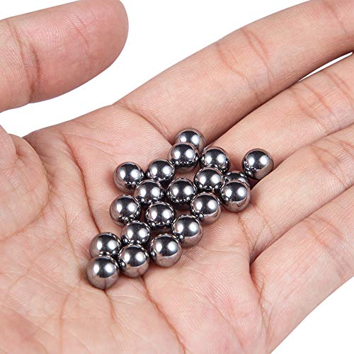 580 Pcs 12 Size Precision 304 Stainless Steel Bearing Steel Ball Assortment 3/32” 1/8" 5/32" 3/16" 7/32" 1/4" 9/32” 5/16” 11/32” 3/8” 13/32” and 1/2'' with Storage Box - size: 0.094-0.500" (12 Sizes)