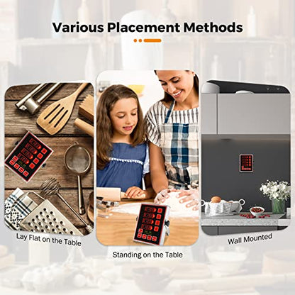 BEAMNOVA 4-Channel Kitchen Timer for Restaurant Digital Cooking Timer