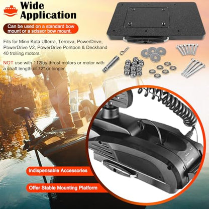 1854021 Composite Quick Release & Installer Bracket for Minn Kota Trolling Motors – Also Referred to MKA-21, Fits for Ulterra/Terrova/PowerDrive/PowerDrive V2 / PowerDrive Pontoon/Deckhand 40