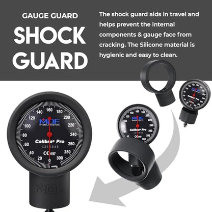 MDF Instruments, Extra Large Gauge Calibra Pro Aneroid Sphygmomanometer with Shock Guard and Adult Sized Arm Band Included, Lifetime Calibration, Black Dial, Onyx Arm Band, MDF808B11 (Pack of 3) - color: Black, size: Extra Large Gauge - Adult Cuff (Pack o