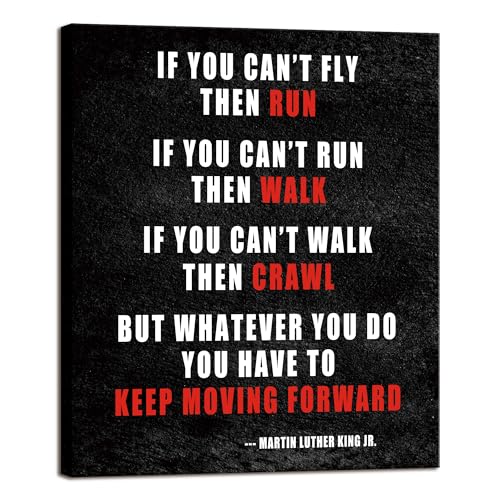 Pyradecor Keep Moving Forward Motivational Classroom Positive Quotes Inspirational Poster Canvas Prints Wall Art for Office Living Room Home Decorations - color: Keep Moving, size: 24"L x 20"W