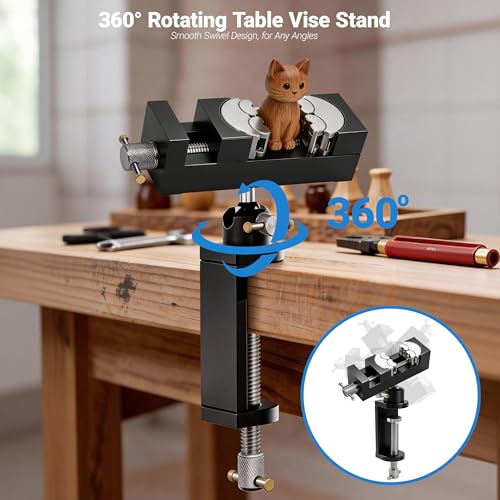 ARKNOAH Heavy Duty Vise Stand with 360-Degree Swivel Base