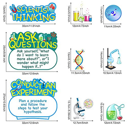 Outus 25 Pcs Science Bulletin Board Posters Set, School Classroom Decor