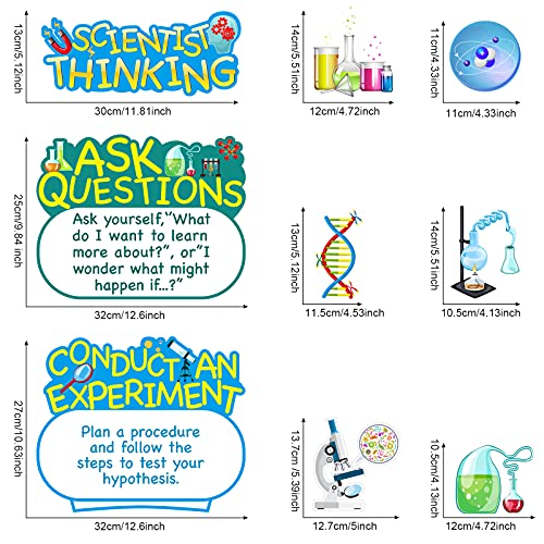 Outus 25 Pcs Science Bulletin Board Posters Set, School Classroom Decor