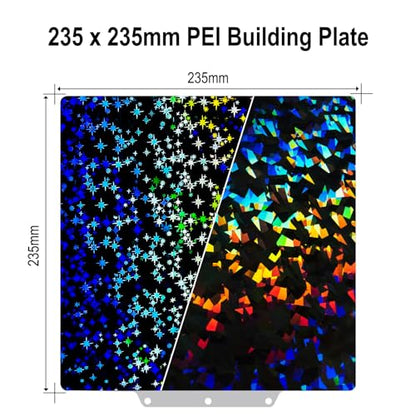 235x235mm PEF + PEY Build Plate for Flashforge AD5M/AD5M Pro/AD5X - size: 235x235mm