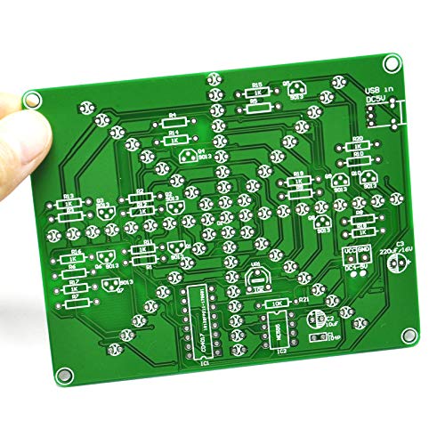 Gikfun Electronic LED Flashing Lights Soldering Practice Board PCB DIY Kit EK1874 - size: 100 x 80 mm