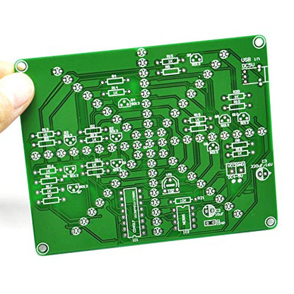 Gikfun Electronic LED Flashing Lights Soldering Practice Board PCB DIY Kit EK1874 - size: 100 x 80 mm