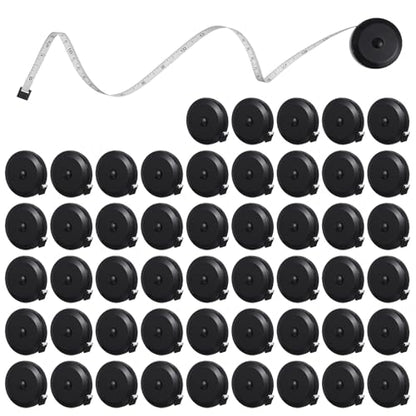 50 Pack Retractable Tape Measure for Sewing Soft Fabric Measuring Tape for Body Measurements Double Scales Rulers or Body Tailor Cloth Knitting Craft Weight Loss