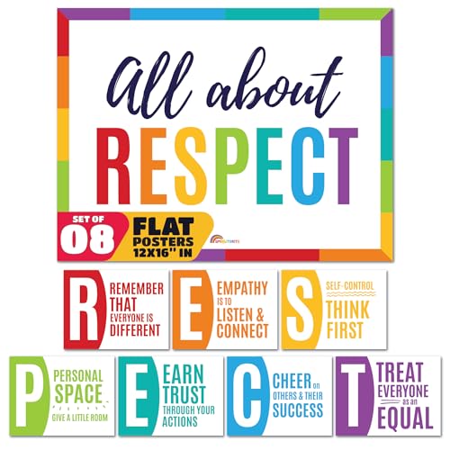 Sproutbrite 8 Pack 12"x16" Character and Respect Educational Posters