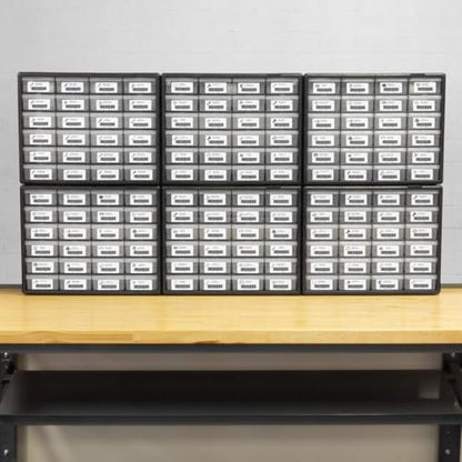 Akro-Mils 24 Cabinet 10724, Plastic Parts Storage Hardware and Craft Cabinet, (20-Inch W x 6-Inch D x 16-Inch H), Black - size: 24 Drawer