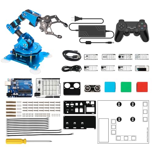 LewanSoul Robotic Arm 6DOF Robot Arm Kit with Secondary Development Compatible with Arduino, DIY Programming Kit STEAM Robot with Sensor and Arduino Open Source Code & Tutorial