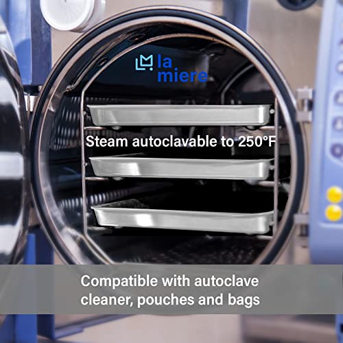 LA MIERE 8Pcs Autoclavable Dental Procedure Tray Lockable Set up Flat Trays Size B (Ritter),Plastic Instrument B-Lok Flat Trays, 13.25 x 9.75X 0.875 Inches (8, Loyal Gray) - color: Loyal Gray, size: 8