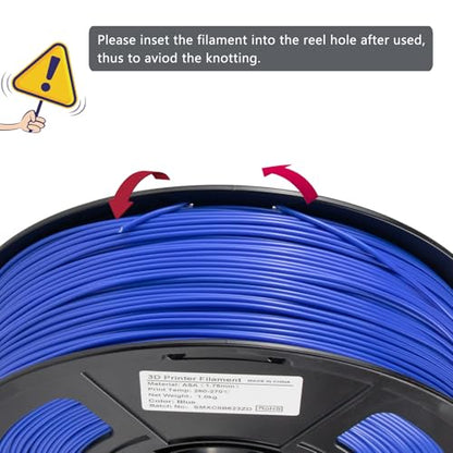 iSANMATE ASA Filament 1.75mm Blue 1KG, UV & Weather Resistant 3D Printer Filament Perfect for Outdoor Functional Parts, Dimensional Accuracy +/- 0.02mm, 1kg Spool (2.2lbs) - color: Blue