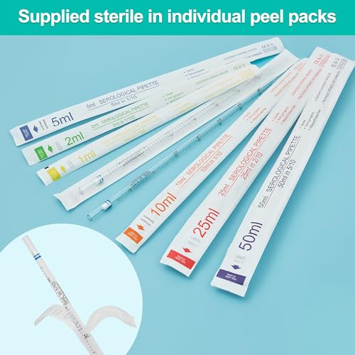 Serological Pipette 2ml Serological Pipettes,Individually Wrapped, Pack of 100 - size: 2ml-100pcs