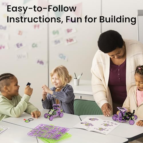 Sillbird Solar Building Robot Kit, 12-in-1 STEM Gift for Boys Aged 8-14 - color: Purple-green