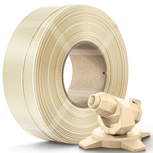 Creality Beige PETG Filament Refill 1.75mm 3D Printer Filament, 1kg (2.2lb) Refilament for Bambu Lab Reusable Spool, Dimensional Accuracy ±0.03mm - color: 1kg Beige Petg Refill, size: 1.75 mm