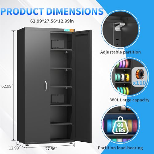 Large Filament Dehumidification Storage Rack 90 Rolls 0dB - color: 90 Rolls Black