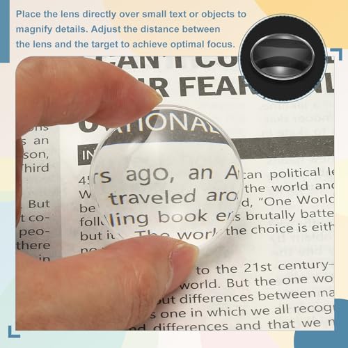 PATIKIL 24 Pack Biconvex Lens, 42mm Dia. 75mm Focal Length Optical Lenses Magnifier Paperweight Acrylic Double Convex for DIY Office Desk Home Science Experiment Telescope - size: 42mm Dia. 75mm Focal Length