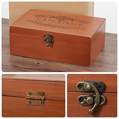 36 Sets Retro Jewelry Box Hinges and Latches Hooks, Small Latches Hinges for Wooden Boxes Hardware, Antique Cabinet Furniture Hinges Hasp Clasp - Bronze Tone (36pcs) - color: 36pcs