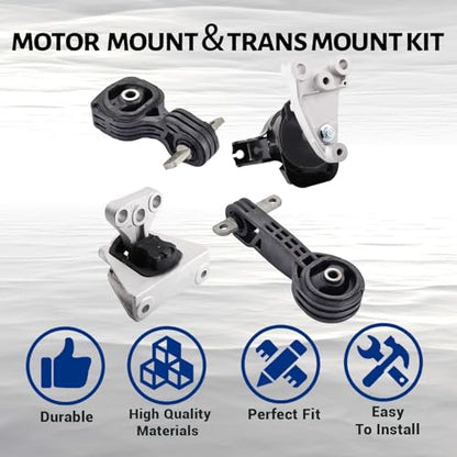 Engine Motor and Trans Mount Set of 4 Replaces # A4530 A4534 A4546 A4543 - size: 2006-2011 Civic 1.8L