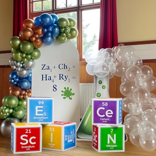 Ctosree 5 Pcs 12 Inches Large Science Party Decorations, Bright - color: Bright, style: Science