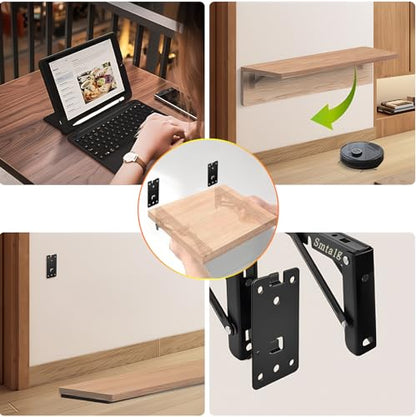 20 inch Folding Shelf Brackets, 2 Pack Detachable Heavy Duty - size: 20 Inch