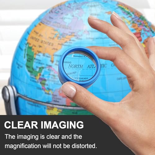 Rongon Portable Magnifying Glass Jeweler Loupe Magnifier (Blue, 30X 40MM) - color: Blue, size: 30X40MM