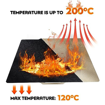 3D Printer PEI Sheet for BambuLab X1 /X1 Carbon Heated Bed Spring Steel Build Plate Flexible Platform 257.5x257.5 mm - size: 257*257mm, style: Textured PEI+Smooth PEO+Magnetic Sticker