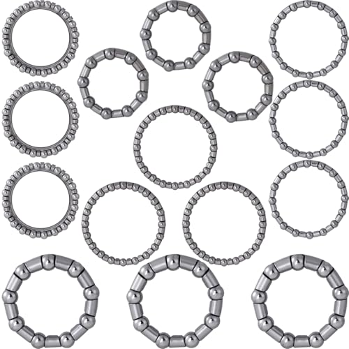 15 Pcs Bike Bearings, Bike Balls, BMX Bicycle Parts, Ball Bearing Fixed Cage for Bicycles 4mm to 8mm / 1/6" to 1/3" Repair Accessories (Silver) - color: 4mm - 8mm, 5 sizes,15pcs