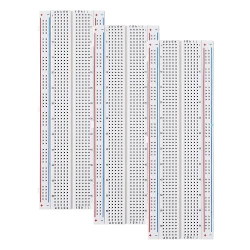 3 Set of Solderless Prototype Breadboard 830 tie Points Breadboard (Pack of 3) - size: 3x830 (Pack of 3)