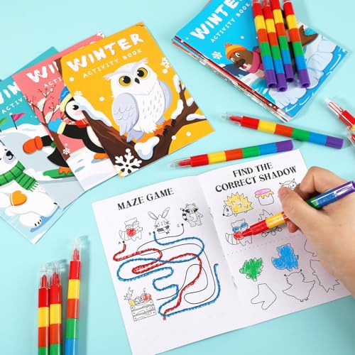 BenLouis 24 Pack Winter Mini Activity Books for Kids ages 4-8-16 - style: Winter