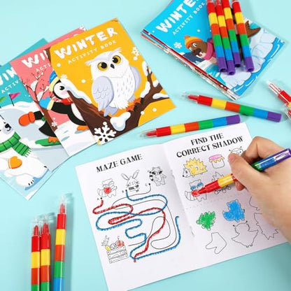BenLouis 24 Pack Winter Mini Activity Books for Kids ages 4-8-16 - style: Winter