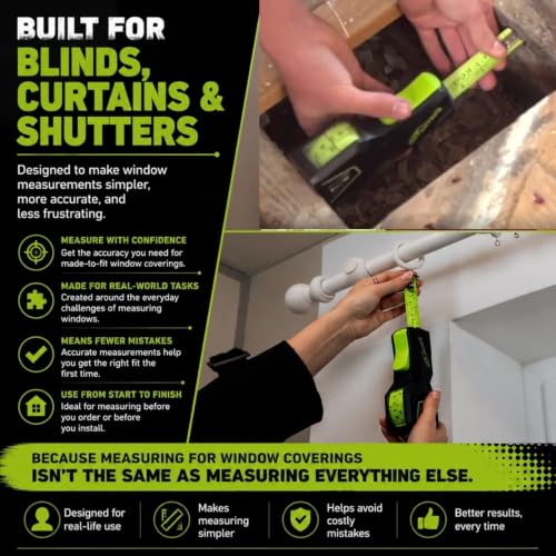 2.0 16ft Measuring Tape with Top View Reading Window, Dual Scale