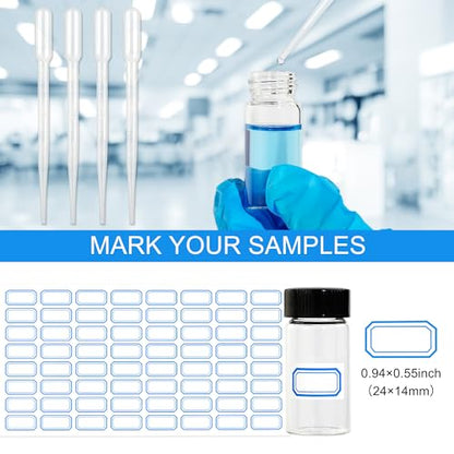 20ml Clear Glass Vials with Screw Caps 30PCS - style: 20ml-30pcs