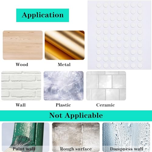 JANYUN 560 Pcs Round Sticky Clear Dots Stickers,6mm Putty Sticky Tack - size: 6mm Round 560pcs