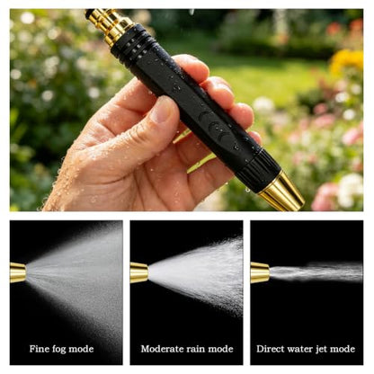 High-Pressure Washer Nozzle Kit, High Pressure Hose Nozzle Black King Kong High Pressure Washer, Heavy Duty Adjustable Twist Hose for Car Washing Outdoor Cleaning Watering Plants