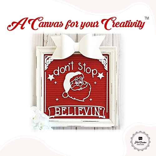 Red Felt Letter Board Back to School Sign with Rustic Wood White Frame - Farmhouse Letter Board Sign with Stand - Baby Announcement 10x10 Felt Board Changeable Message Board with 350 Letter Set - color: Red, size: 10x10 inches