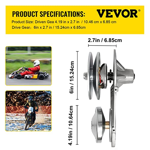 VEVOR Torque Converter, 30 Series 212 Predator Torque Converter kit Go Kart, Mini Bike Comet Clutch Set, 3/4 Inch 10T #40 or 41 Chain Predator Driver Pulley Replacement Comet TAV2