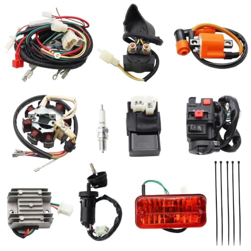 PRO BAT Complete Wiring Harness Kit with CG 8-Coil Stator AC CDI - color: Multicolored