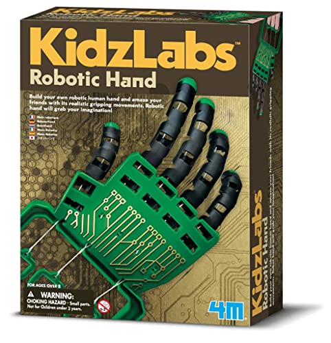 4M KidzLabs Robotic Hand - Build Your Own DIY STEM Toy Science Kit for Kids