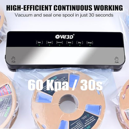 3D Filament Vacuum Sealer for Filament Storage Bags, Auto Completely Sealed, No air Leakage, 3D Printer Filament Storage Bags 30Pcs Vacuum Sealed Kit with 30 Desiccants - style: 30 Bags & Vacuum Sealer