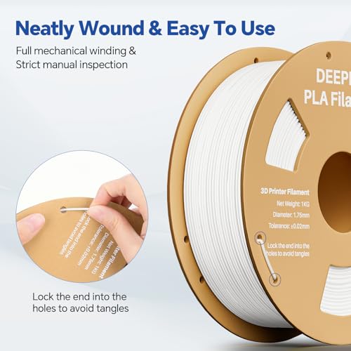 PLA 1.75mm 3D Printer Filament, 1kg White - color: 1*white