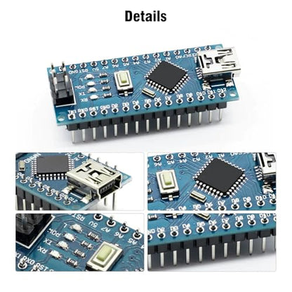 Nano V3.0 Board with Cable, AYWHP 1PCS Nano Board ATmega328P, CH340G Chip 5V 16M, Microcontroller Compatible with Arduino Nano (Mini USB Port) - size: 1