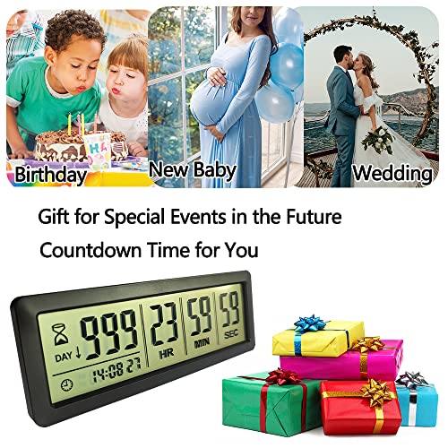 Digital Countdown Days Timer, Black - style: M220 Black Countdown Timer